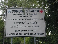Un'isola linguistica in Puglia: Celle S. Vito e Faeto