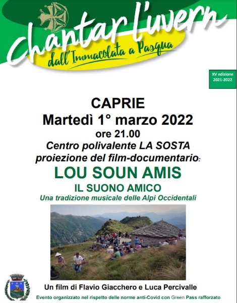 "Lou soun amis" a Caprie. Martedì 1 marzo 2022.