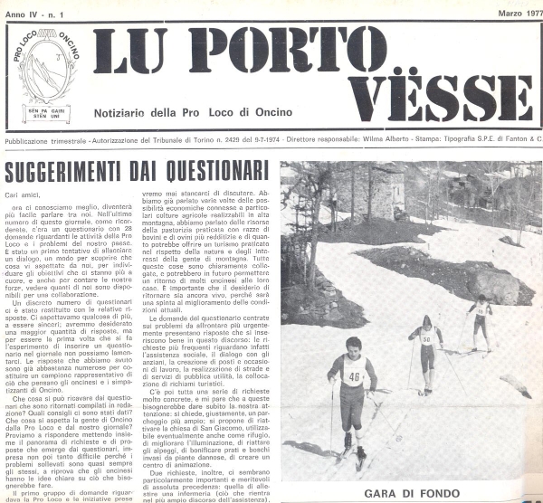 Oncino e le sue borgate - "Lu Porto Vësse"